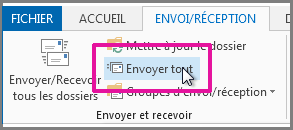 Bouton Envoyer tout d’Outlook 2013