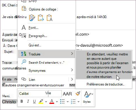 Traduire lors de la composition