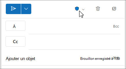 Icône de sensibilité Outlook pour le web dans un message
