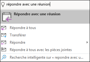 Utilisez Dites-moi ce que vous voulez faire pour rechercher vos éléments de menu
