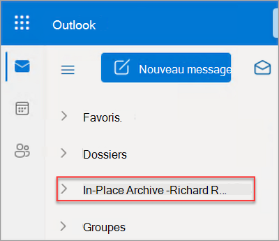 Liste des dossiers Outlook