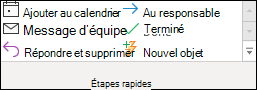 Icône Étapes rapides