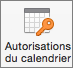 Bouton Autorisations de calendrier dans Outlook 2016 pour Mac