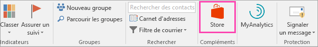Capture d’écran du bouton Store