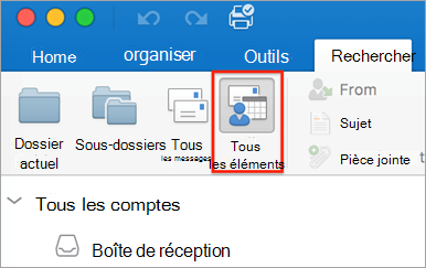 Affiche le bouton Tous les éléments sous l’onglet Recherche