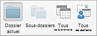 Affiche les options de recherche Calendar