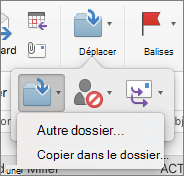 Déplacer ou copier des messages entre des dossiers