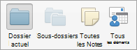 Affiche les options de recherche Notes