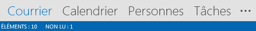 L’onglet Contacts se trouve en bas de l’écran Outlook.