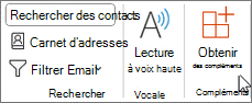Sélectionnez Obtenir des compléments dans le ruban.