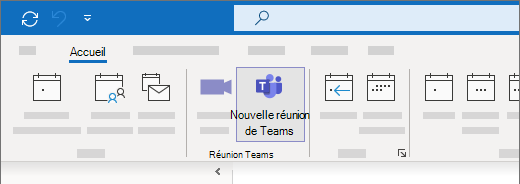 Nouvelle sélection de réunion Teams dans l’affichage Calendrier Outlook