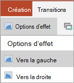 Options d’effet
