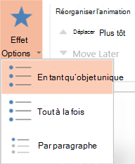 Effet d’animation
