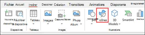 Insérer des icônes pour PowerPoint