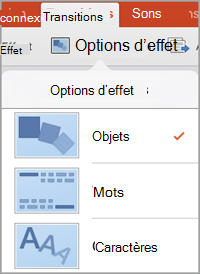 Options d’effet
