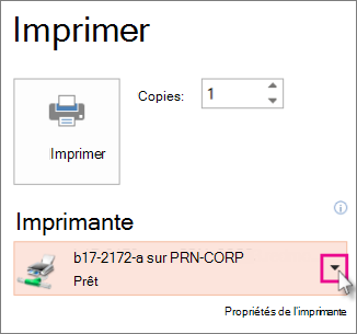 Sélectionner une imprimante