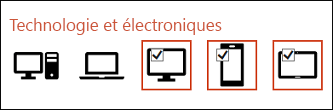 Vous pouvez sélectionner plusieurs icônes à insérer en cliquant une fois sur chacune d’elles.