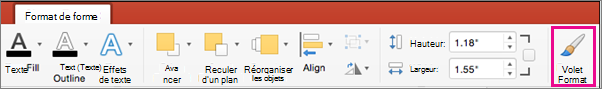 PowerPoint pour Mac - Onglet Format de la forme