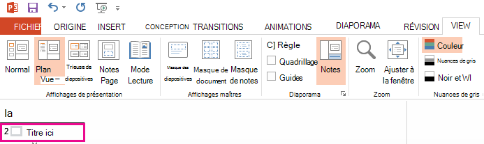 La diapositive 2 a un titre.