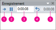 Zone des minutages d’enregistrement dans PowerPoint