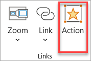 Où ajouter une action qui se déclenche lorsque vous sélectionnez ou pointez sur un lien hypertexte.