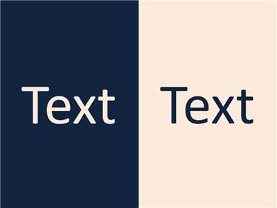 Texte sur un arrière-plan avec contraste