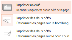 Certaines imprimantes peuvent imprimer soit sur un seul côté, soit sur les deux côtés d’une feuille de papier.