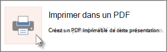 Imprimer des diapositives au format PDF