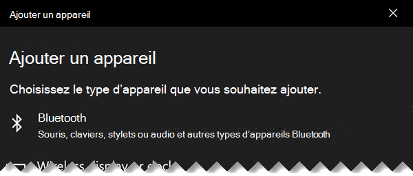 Boîte de dialogue Ajouter un appareil