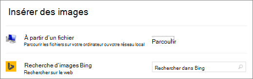 Boîte de dialogue Insérer une image dans PowerPoint