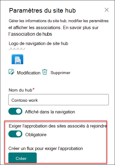 Capture d’écran de la création d’un flux d’approbation