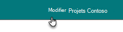 Nom du pied de page et bouton modifier