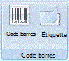 Commandes Code-barres et Étiquette du ruban