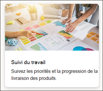 Capture d’écran de la sélection du suivi du travail du modèle de liste