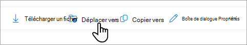 Sélectionnez l’option Déplacer vers dans la barre des tâches.