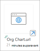 Capture d’écran d’une nouvelle URL dans une bibliothèque de documents moderne SharePoint.