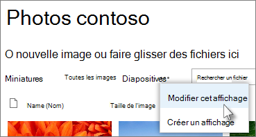 Affichage de photos
