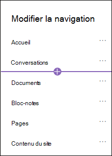 Ajouter une fenêtre de navigation avec l’option de lien sélectionnée.
