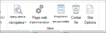 Gérer les boutons de site