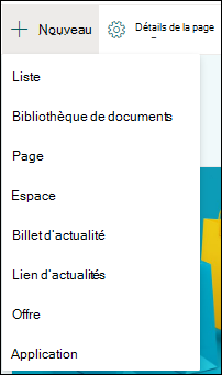 Ajouter un nouvel élément à un site SharePoint