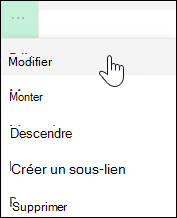 Modifier un lien dans le menu de gauche