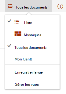 Menu Affichages dans Microsoft Edge
