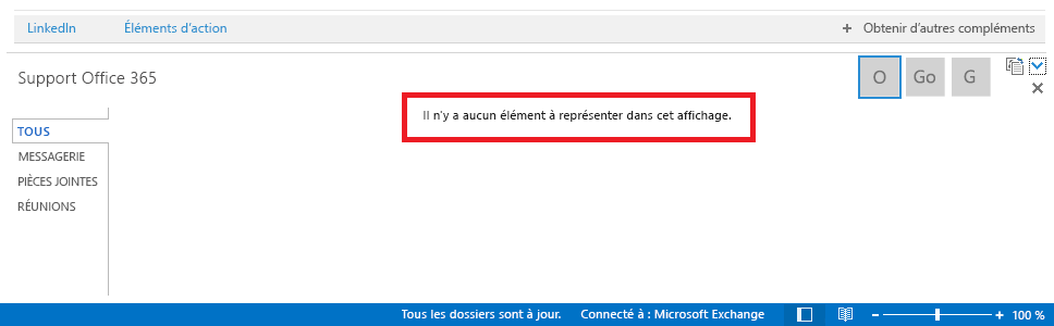 Volet Contacts vide