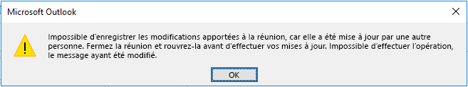 Boîte de dialogue d’erreur