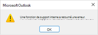 Exemple d’erreur d’échange de groupe de contacts