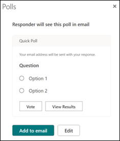 Les sondages ne fonctionnent pas dans Outlook