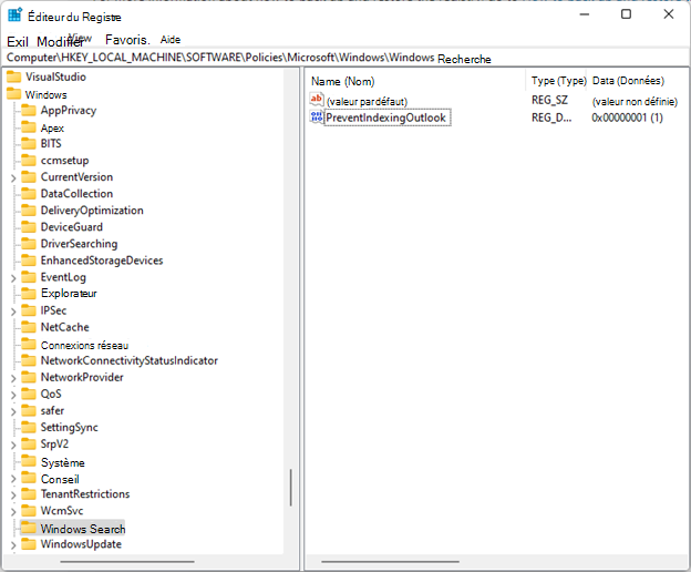 regedit windows search