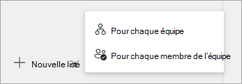 Capture d’écran montrant les options de création d’une liste de tâches publiables.