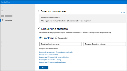 Boîte de dialogue Nouveau commentaire dans le Hub de commentaires
