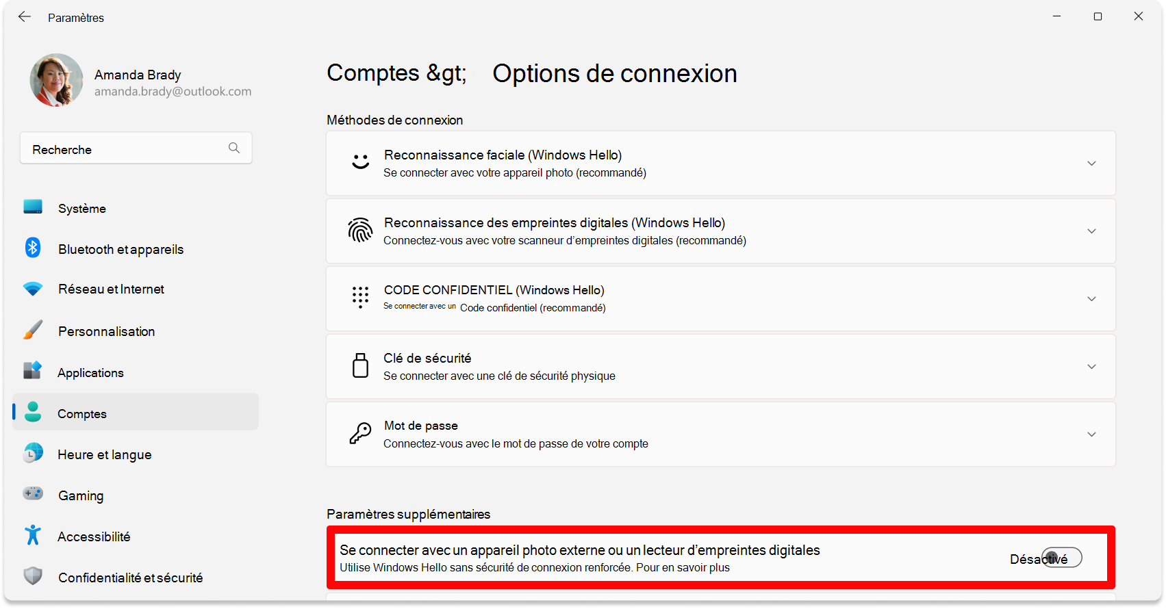 Screenshot of Settings - Disable ESS toggle.